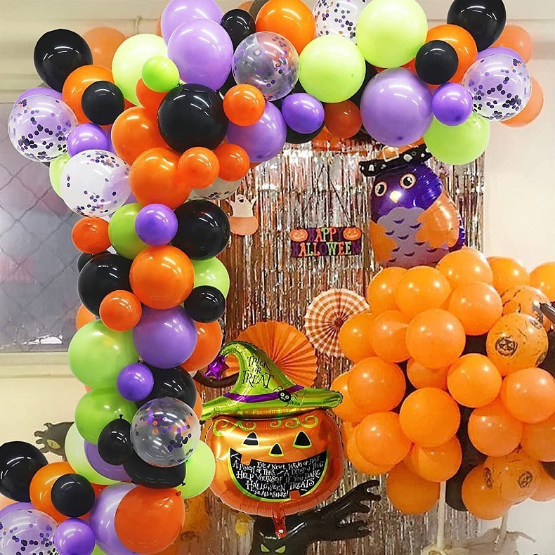 Halloween Party Decor Latex Balloons Set, Multiple Kits to Choose From