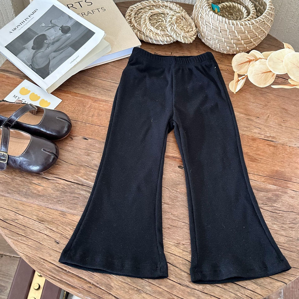 Girls' High Elastic Bell-bottom Pants