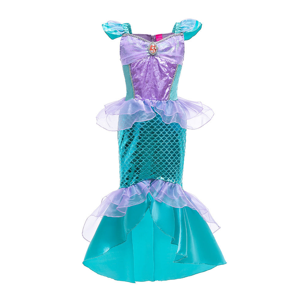 Girls' Cosplay Mermaid Dress, Birthday Party Theme Party Dress