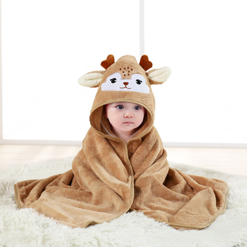 Baby Animal Swaddling Hooded Blanket