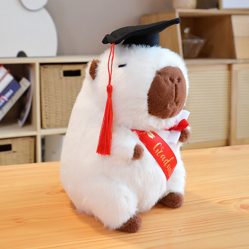 Capybara Graduation Hat Plush Toy