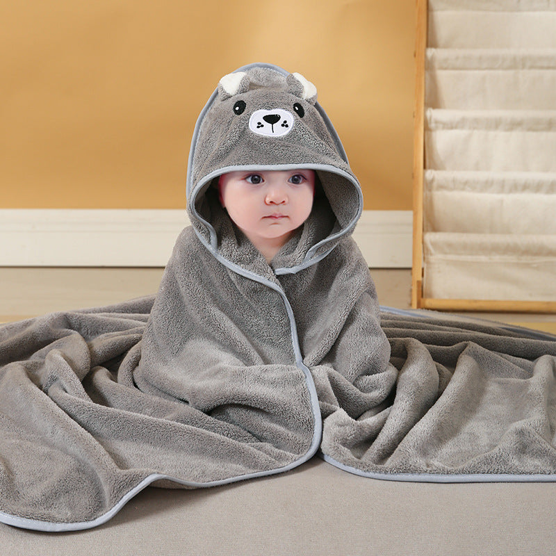 Baby Animal Swaddling Hooded Blanket