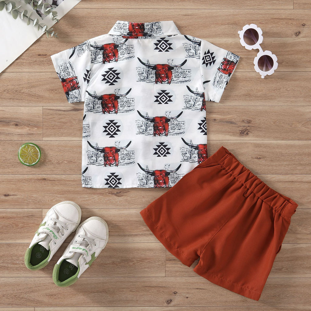 Children's Short-sleeved Shorts Shirt Suit