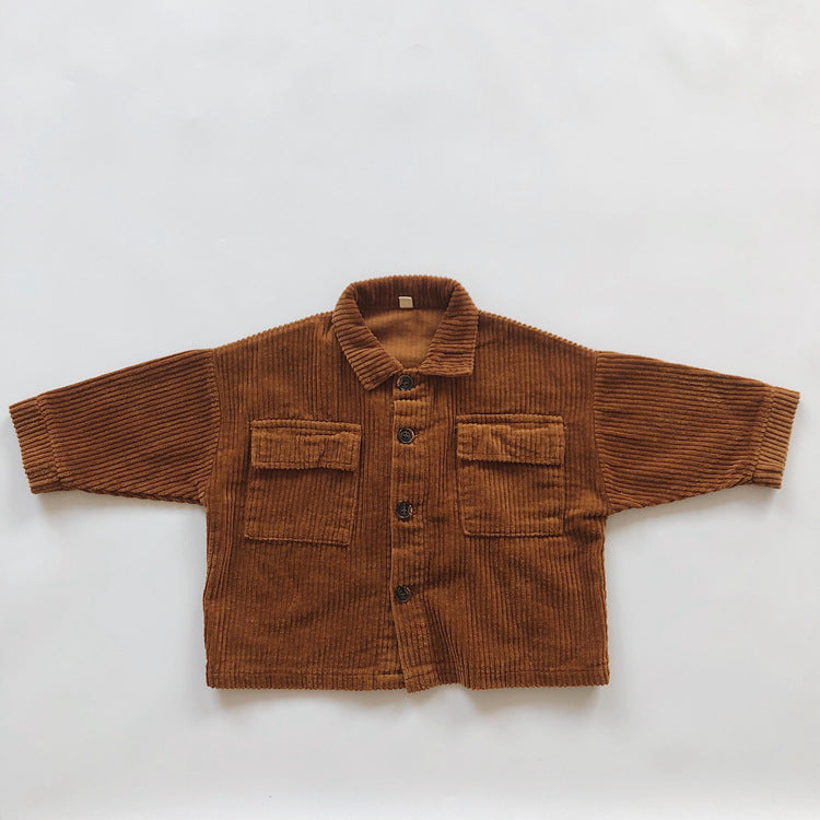 Boys' Corduroy Loose Cardigan Jacket