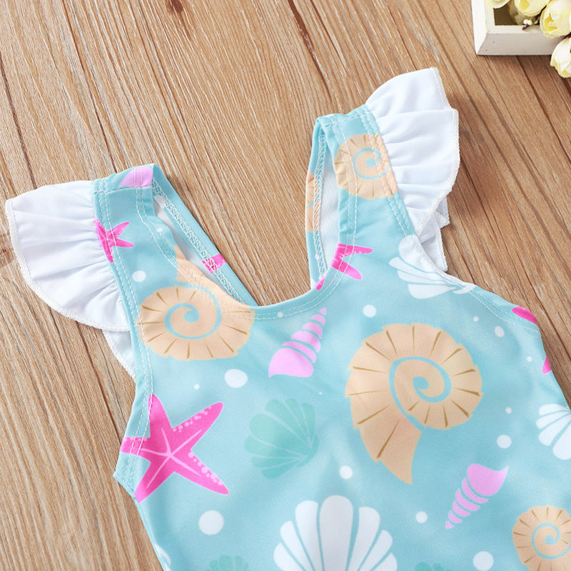 Baby/Toddler Girls' Shell Print Swimsuit