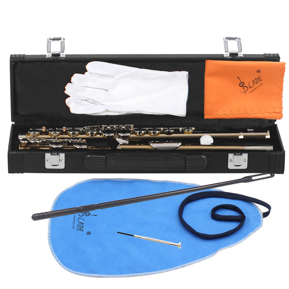 Flute 16 Holes Flute C Key White Copper Tube Body Leather Box Suitable For Beginners