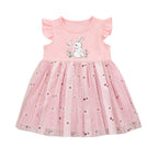 Easter Little Girls Cartoon Rabbit Princess Dress