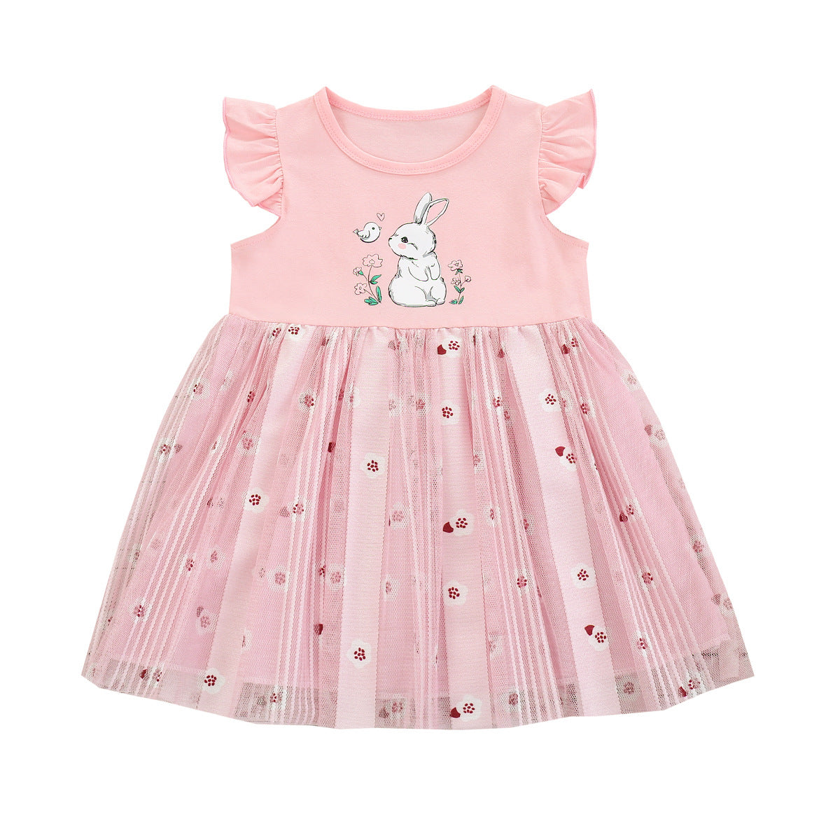 Easter Little Girls Cartoon Rabbit Princess Dress