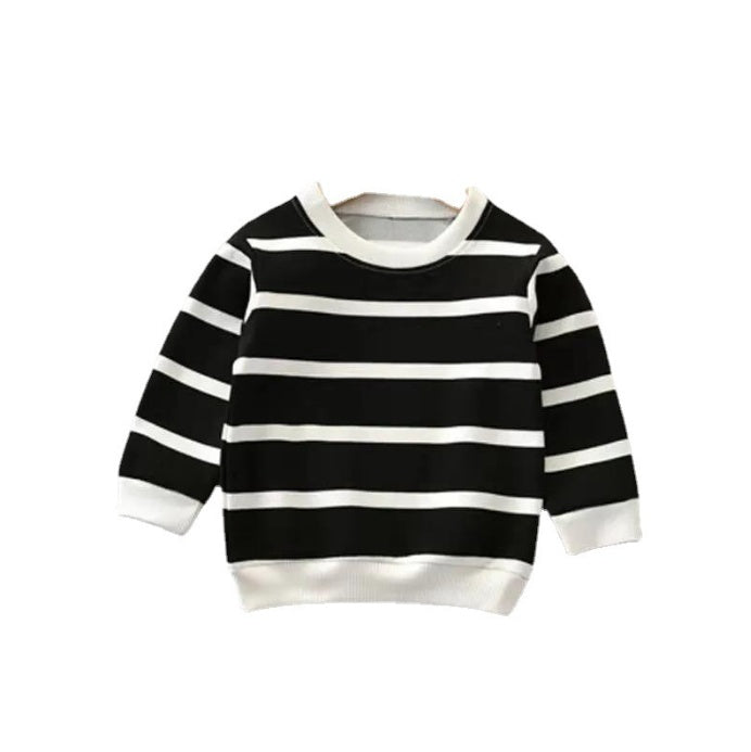 Fashion Children's Striped Pullover Long-sleeved sweatshirt