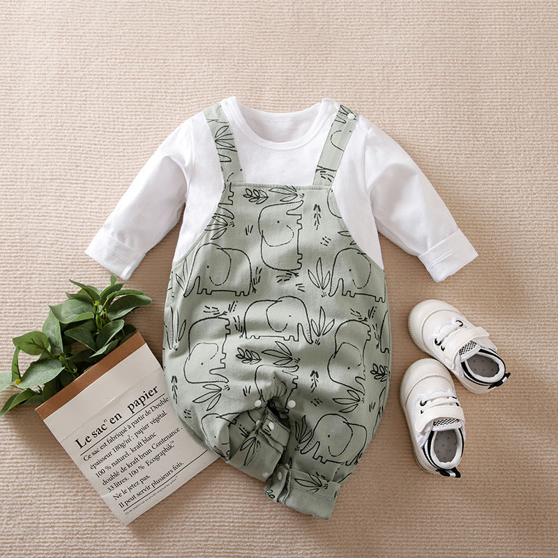 Baby Casual Jumpsuit Fake Two Pieces Jumpsuit