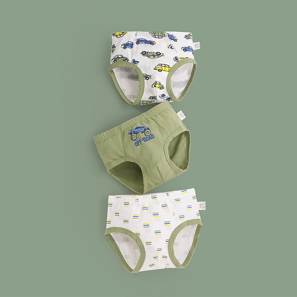 Cartoon Dinosaur Print  Baby/Boy Underwear 3 Pack