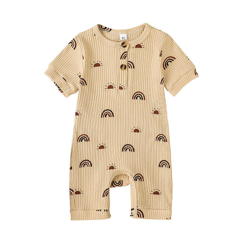 Summer New Short Sleeve Baby Rompers Jumpsuit