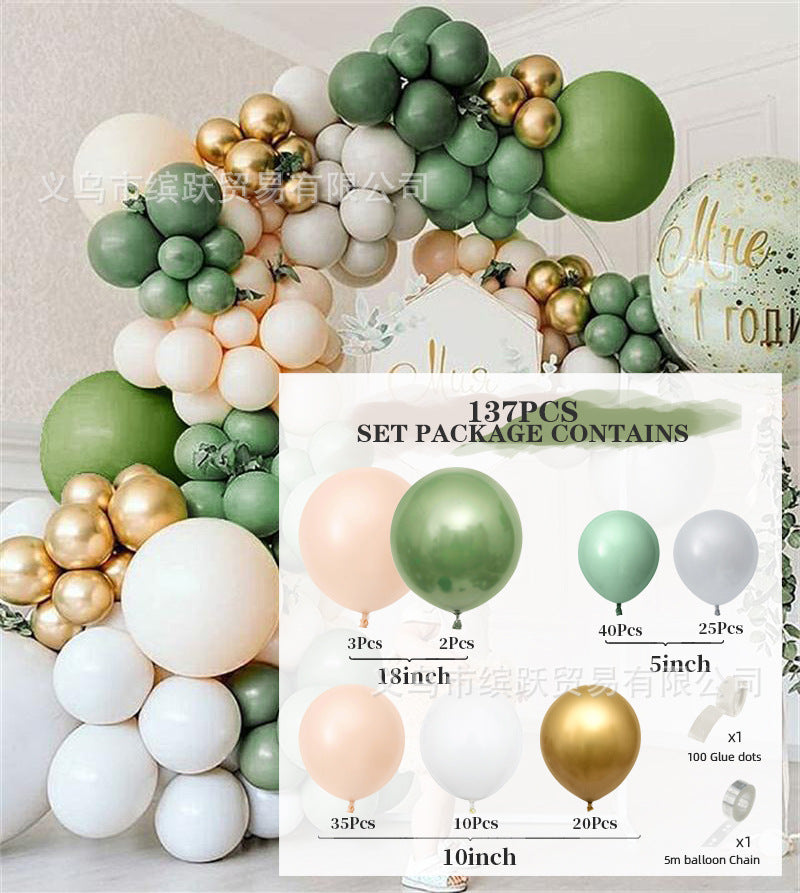 Morandi Color Balloon Decoration Birthday Party Supplies