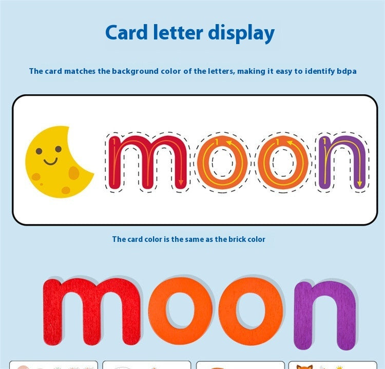 Early Education 26 English Letter Spelling Cards, Educational Toys