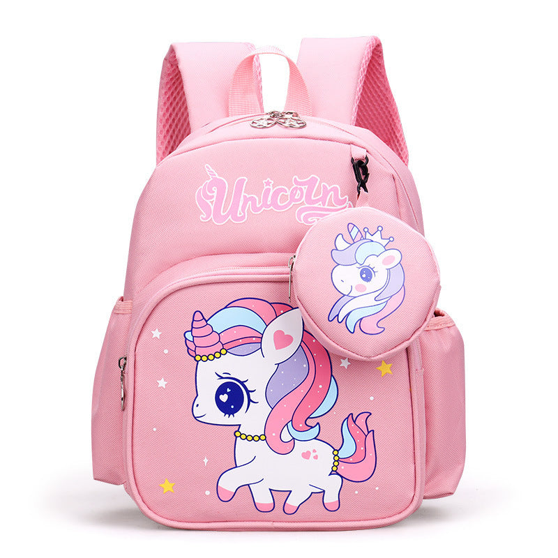 Children's Printed Schoolbag Backpack With Coin Purse