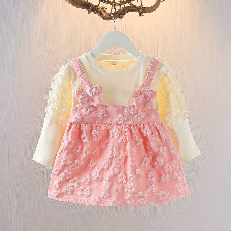 Baby Girls' Spring And Autumn 1pc Dress