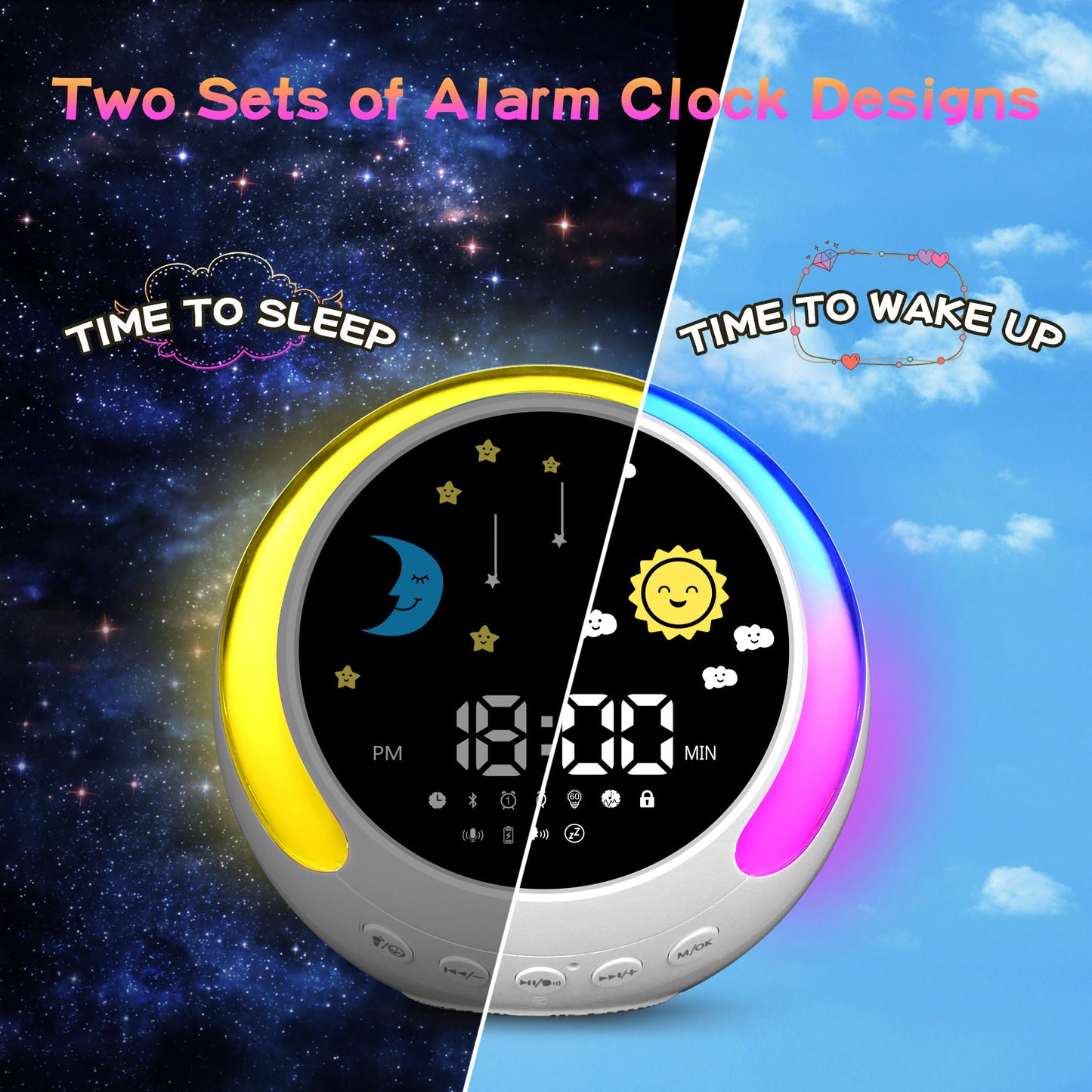 Children's Alarm Clock Bluetooth Speaker