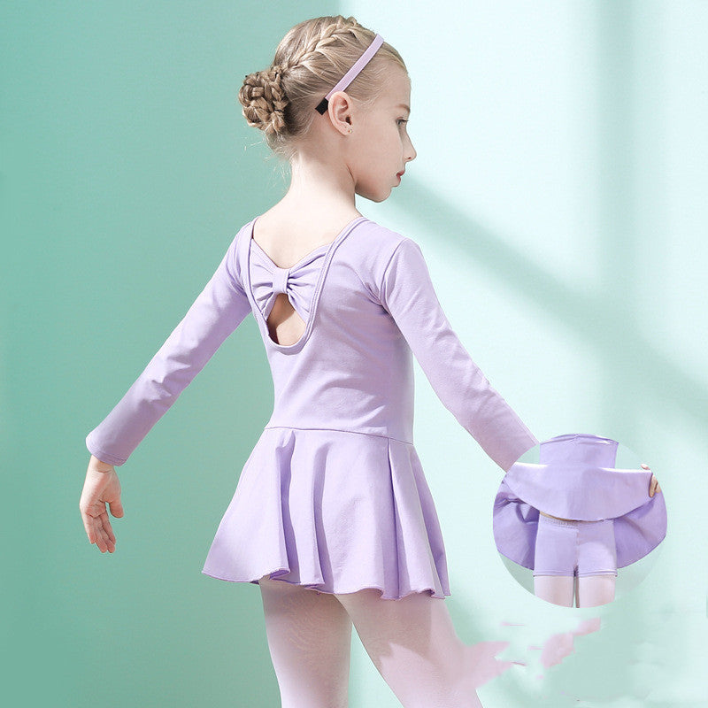 Children Dance Clothing Summer Short-sleeved Girls Dance Skirt Children Ballet Dance Dress