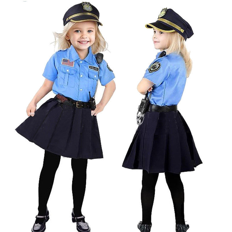 Halloween Girls' Police Costume