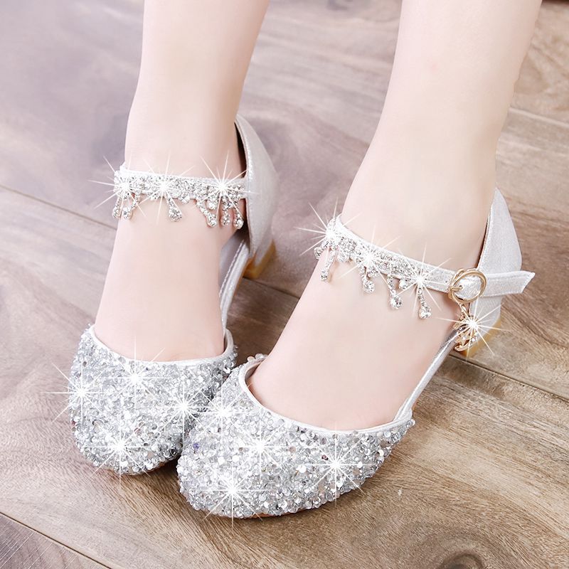 Girls' Sparkle Shoes, Dress Shoes, Children's Low Heel Formal Shoes