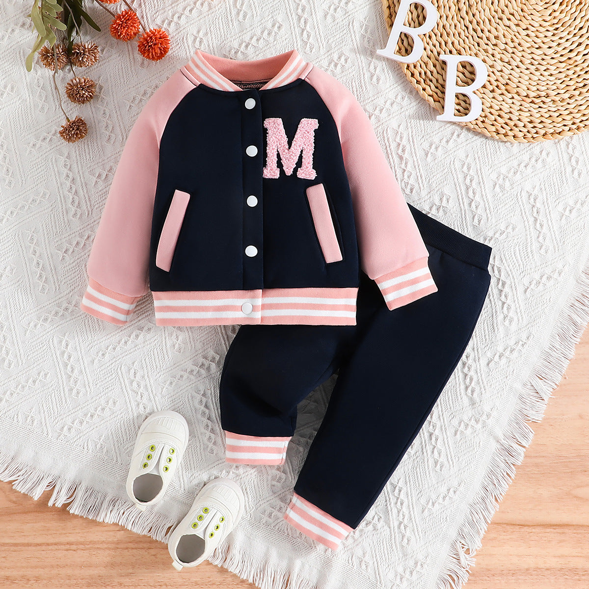 Baby/Toddler Girls' Baseball Uniform Two-piece Set