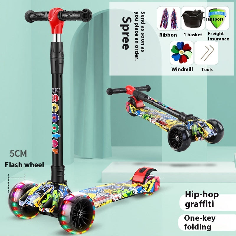 New Scooter With Flashing Wheels, 2-12 yrs