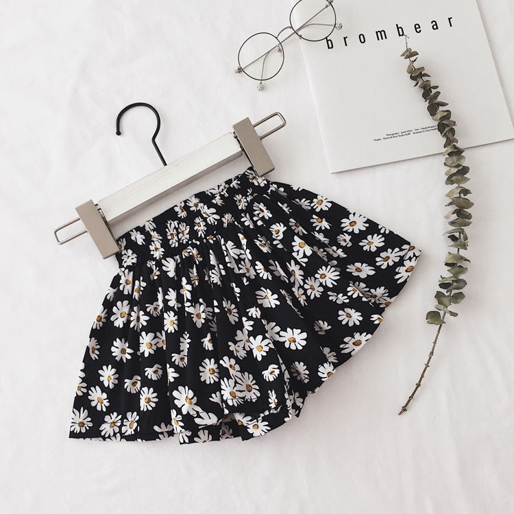 Girls' Shorts Cute Western Style Pleated Skorts