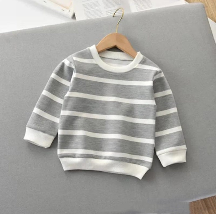 Fashion Children's Striped Pullover Long-sleeved sweatshirt