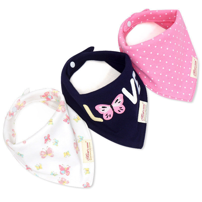 Baby/Toddler Triangle Saliva Bib, Boy, Girl 3 Pack