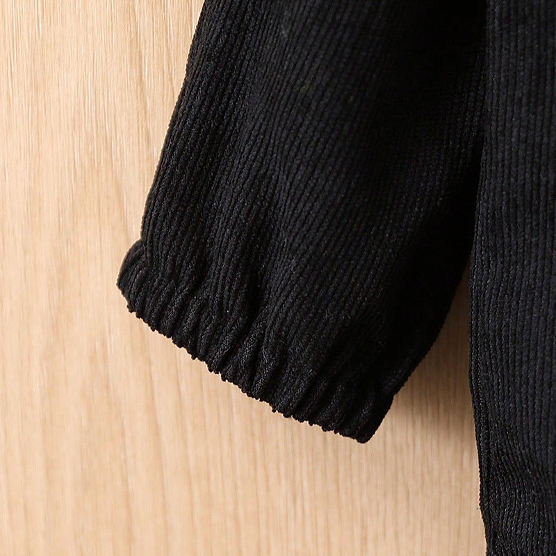 Long Sleeve Solid Color Coat Trousers Suit