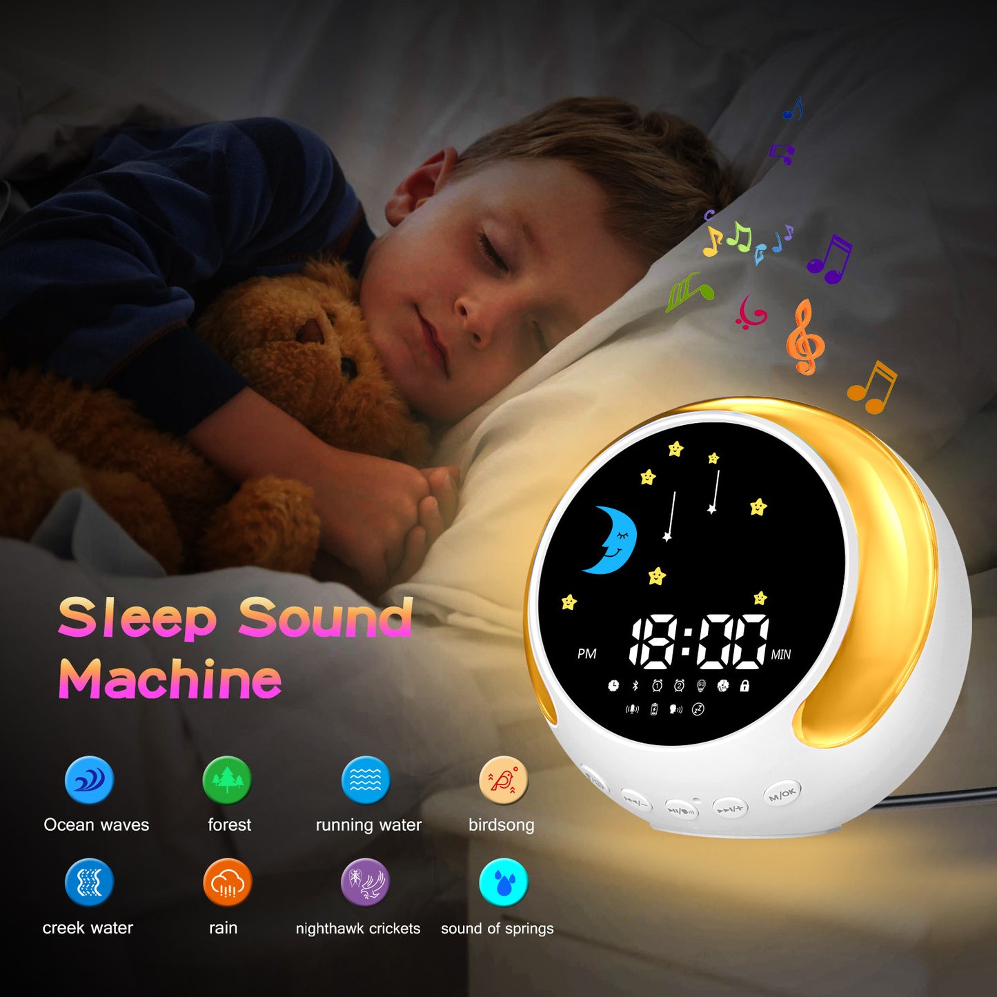 Children's Alarm Clock Bluetooth Speaker