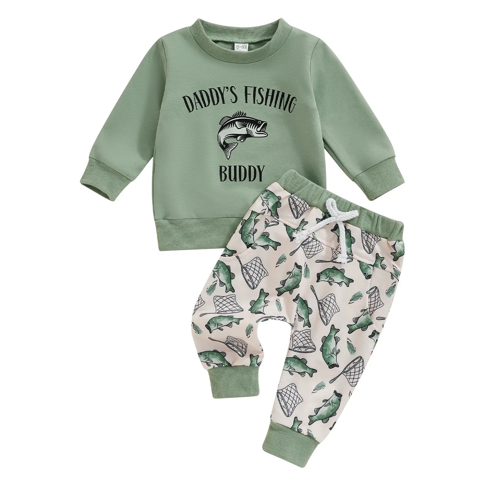 Baby Boys' Fashion Personality Sweatshirt Pants Two-Piece Set