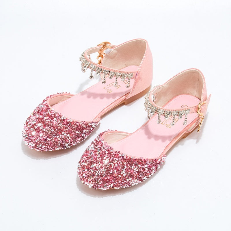 Girls' Sparkle Shoes, Dress Shoes, Children's Low Heel Formal Shoes