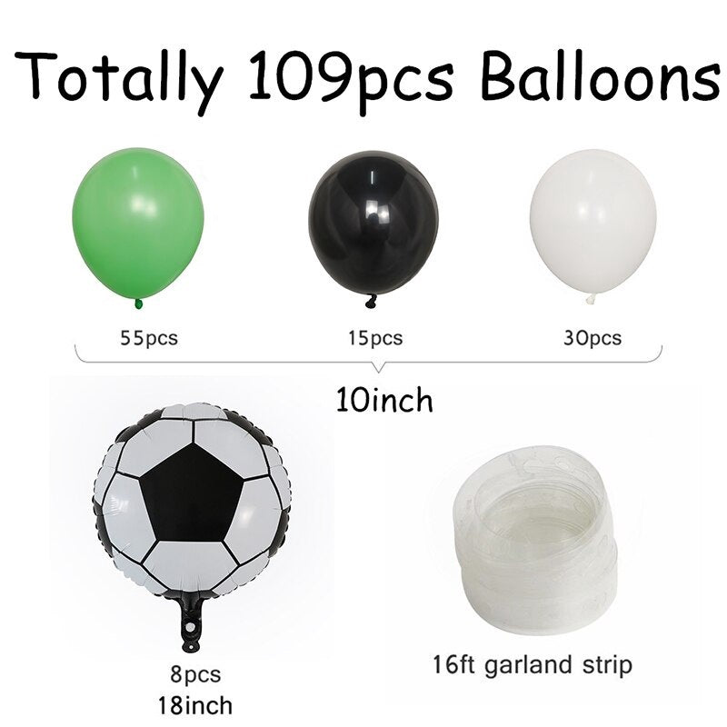 Scene Layout, Background Decoration, Football Latex Balloon Combination Kits