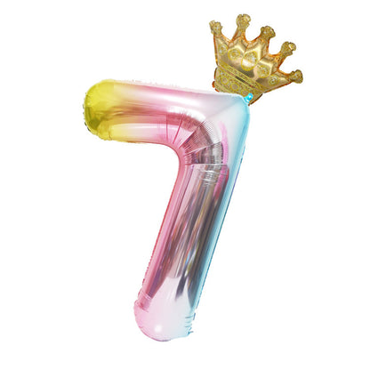40 Inch Gradient Digital Crown Balloon