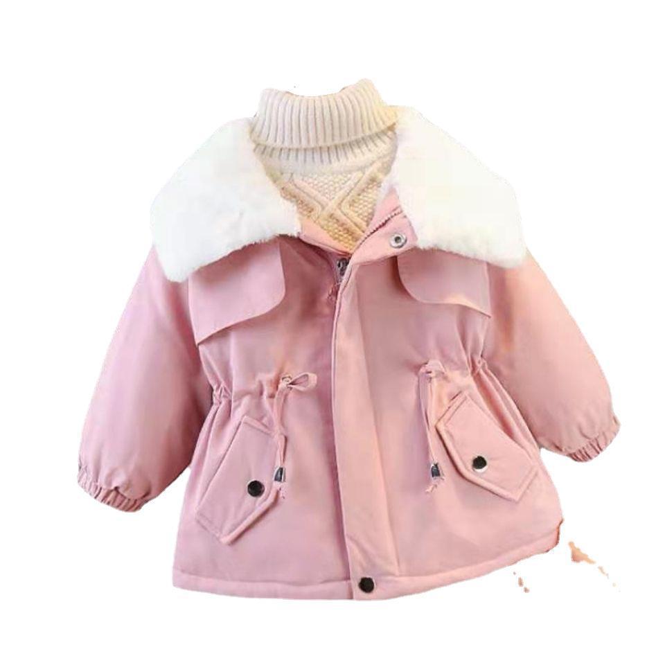 Girls' Fleece-lined Cotton Coat