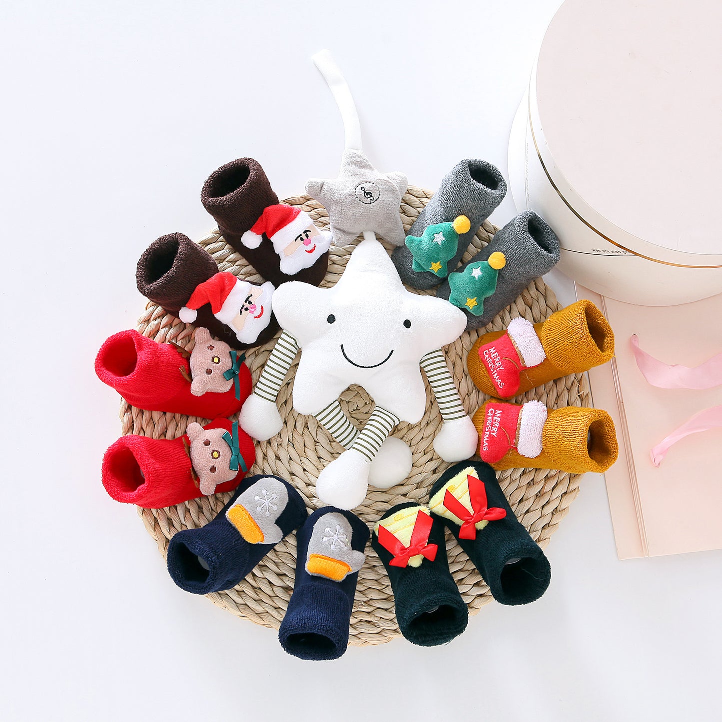 Baby Prince Socks With Toy Gift Box Set, Multiple Colors & Styles To Choose From