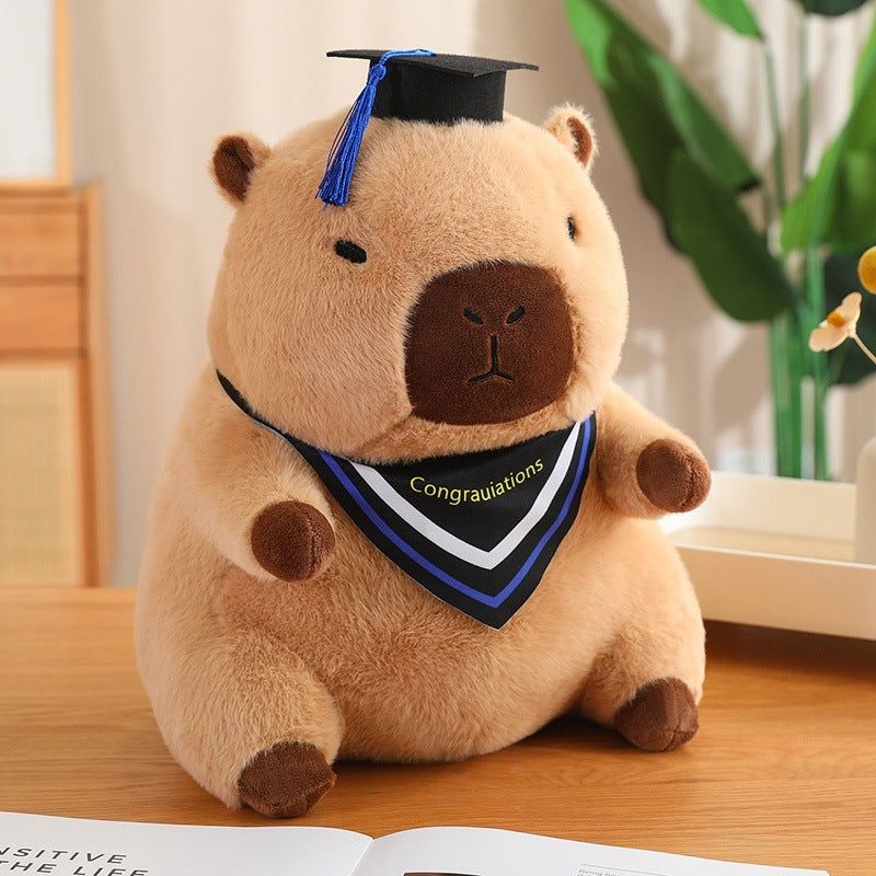 Capybara Graduation Hat Plush Toy