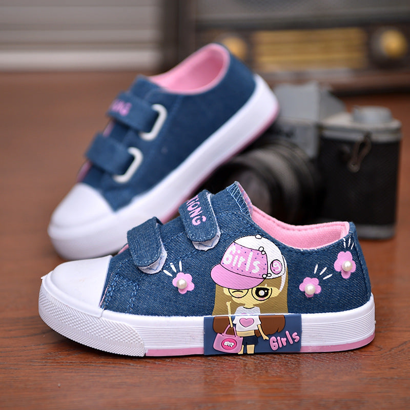 Children's Shoes Girls' Canvas Shoes Baby Sneakers Cowgirl Shoes