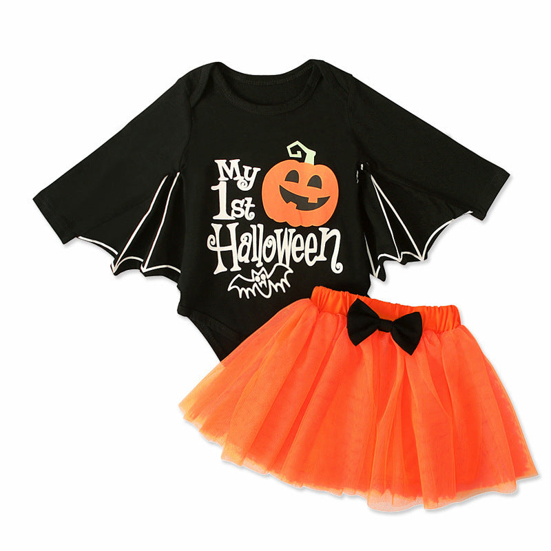 Baby Girls' Halloween Onesie & Mesh Skirt 2pc Set