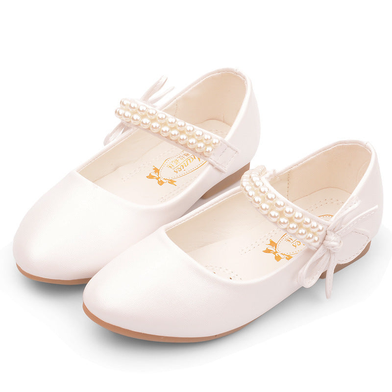 Girls' Formal Flat Leather Shoes