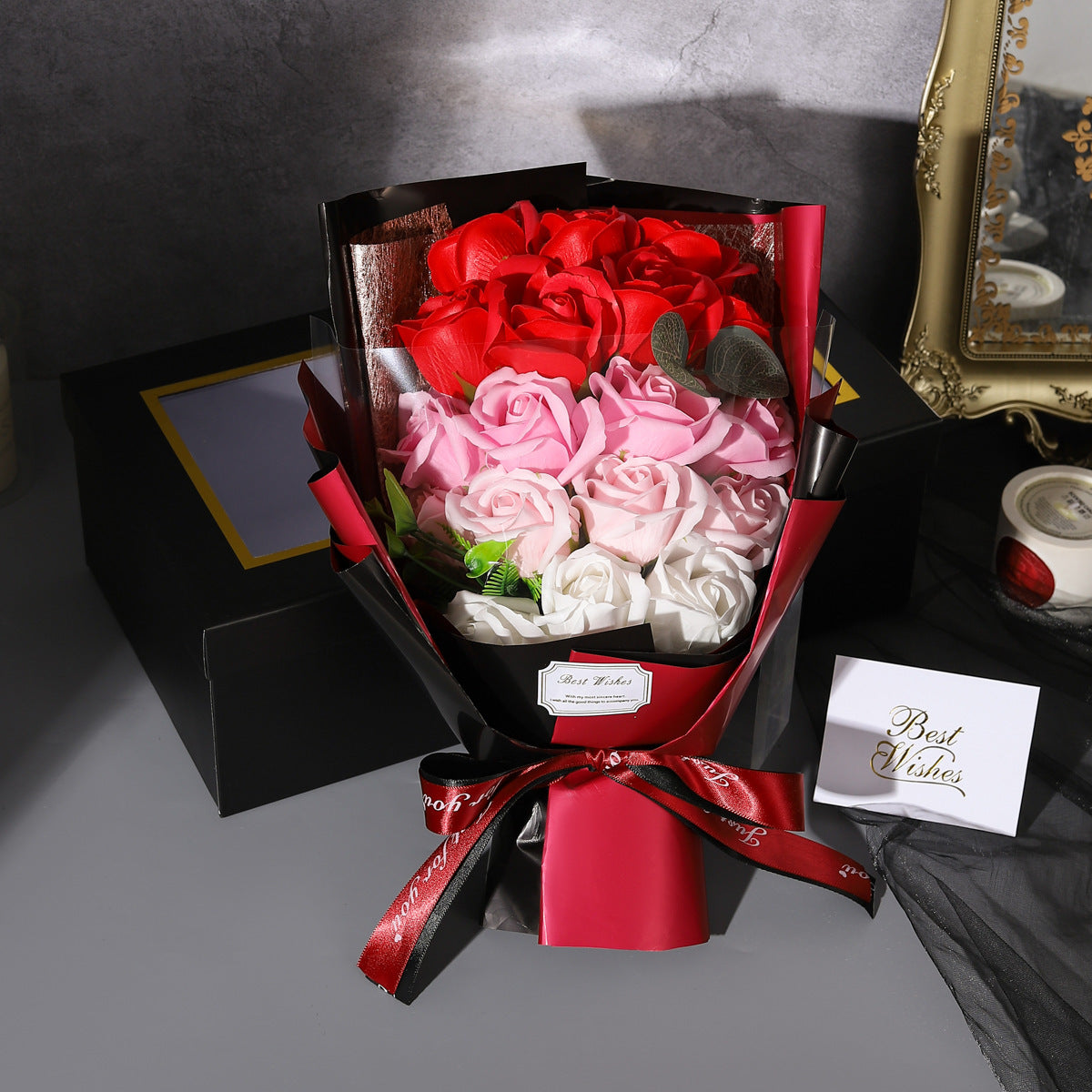 Rose Soap Bouquet Gift Box Valentine's Day Gift Artificial Flower