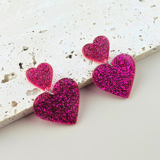 Women's Acrylic Love Earrings Valentine's Day Jewellery