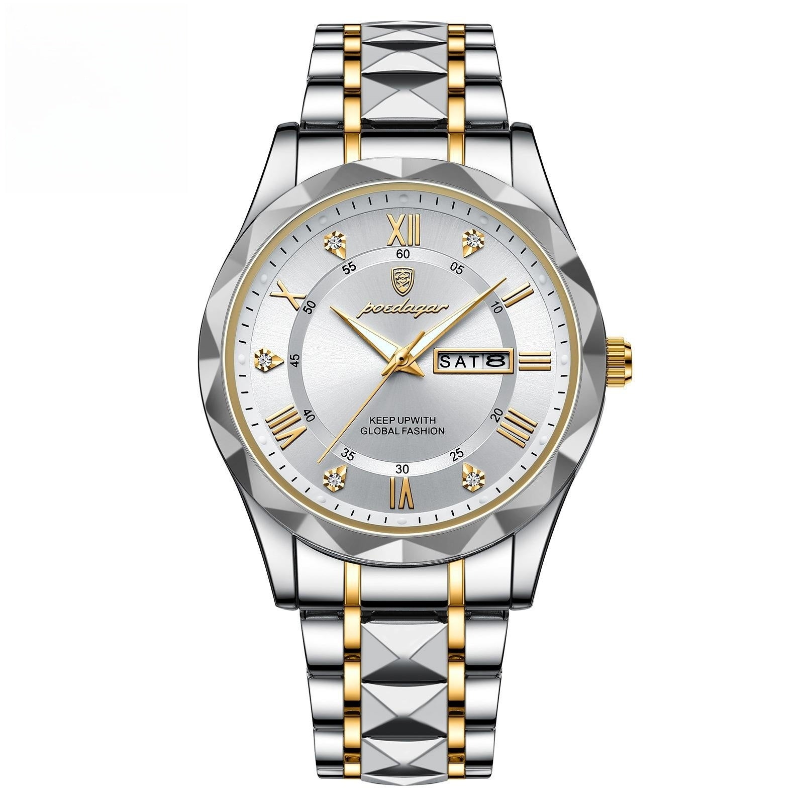 Men's Waterproof Double Calendar Luminous Quartz Watch, Gift For Dad