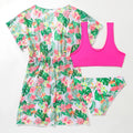 Big Girls' 3pc Swimsuit With Beach Cover