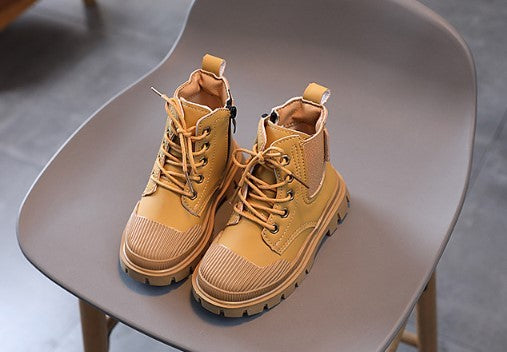 Children's English Style Boys' Yellow Boots