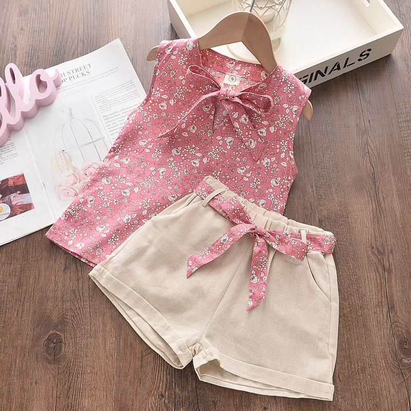 Chiffon Sling 2pc Suit, Cool Girl Suit, Children's Summer Outfits, Multiple Styles
