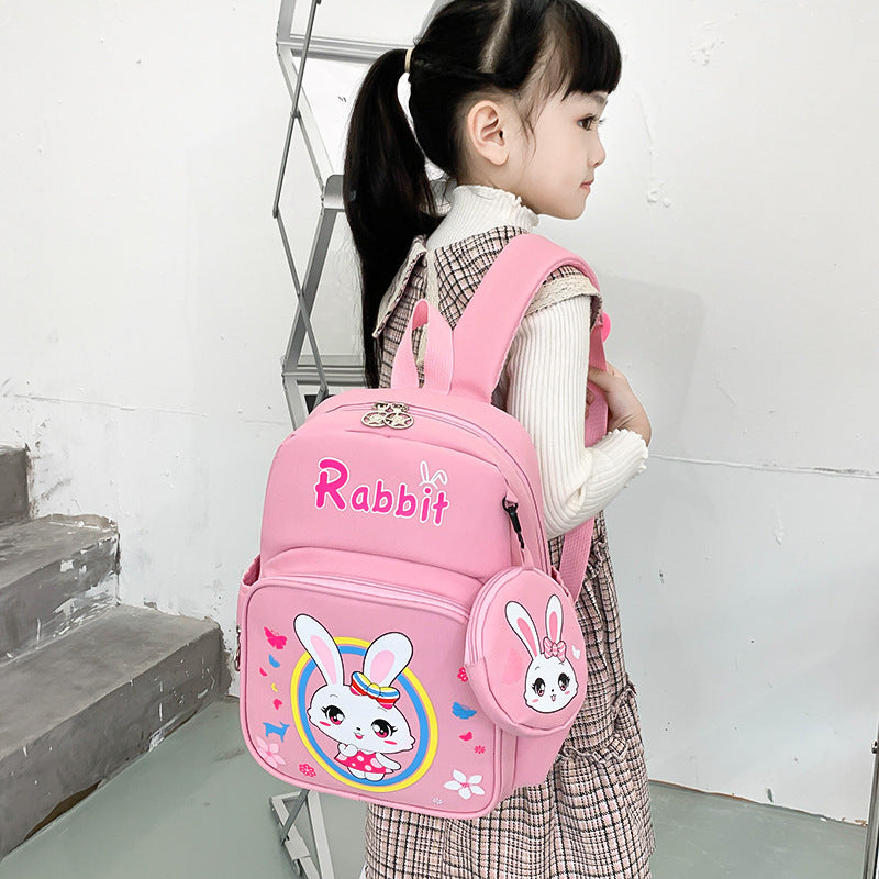 Children's Printed Schoolbag Backpack With Coin Purse