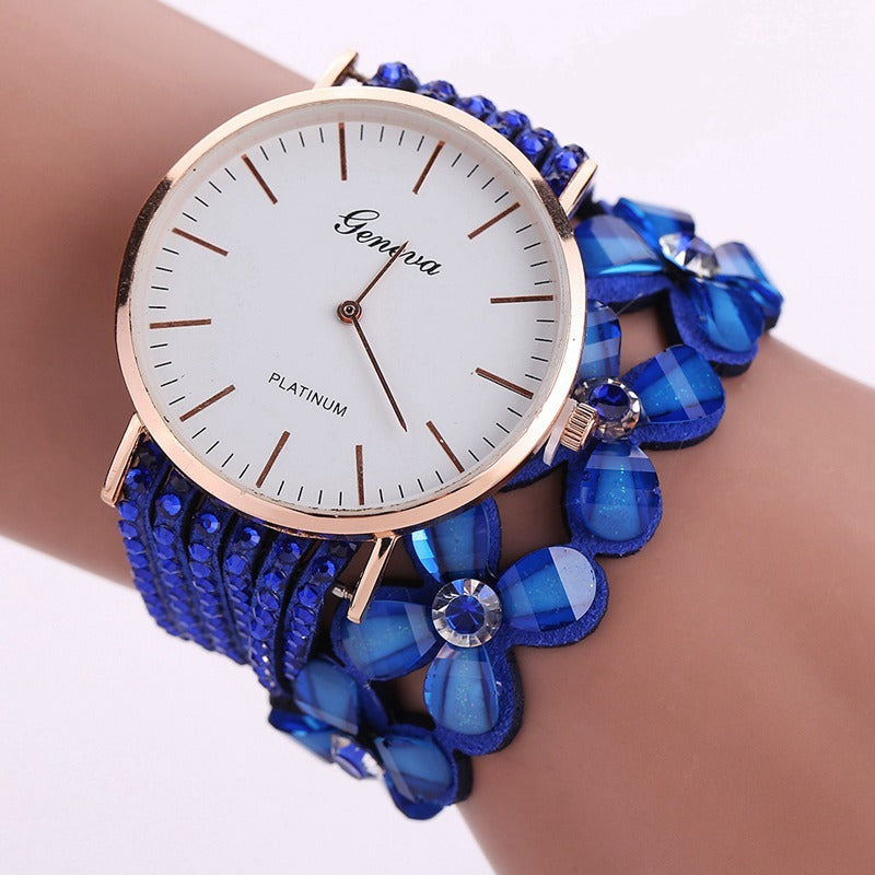 Women's Dress Elegant Quartz Bracelet Ladies Watch Crystal Diamond Wrist Watch, Gift For Mon