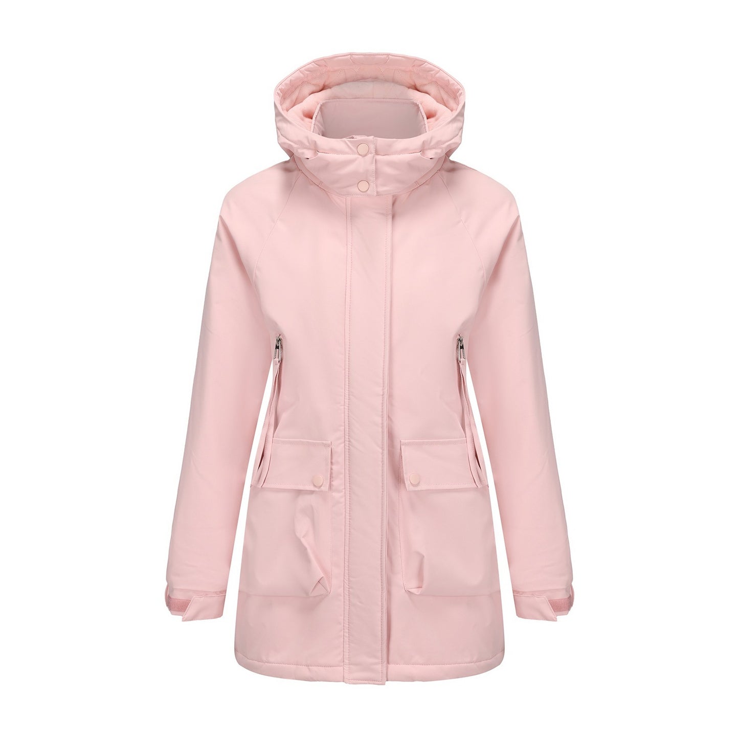 Parka Fleece Padded Coat, Waterproof Women's Fall Winter Coat